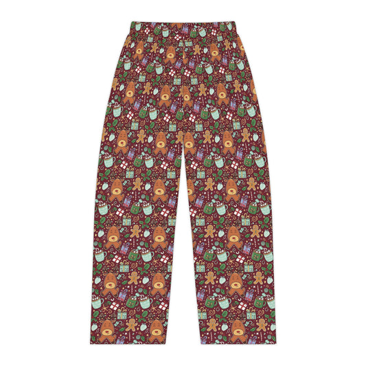 Christmas Cookies & Reindeer — Women's Festive Holiday Pajama, Lounge, Sleepwear Pant