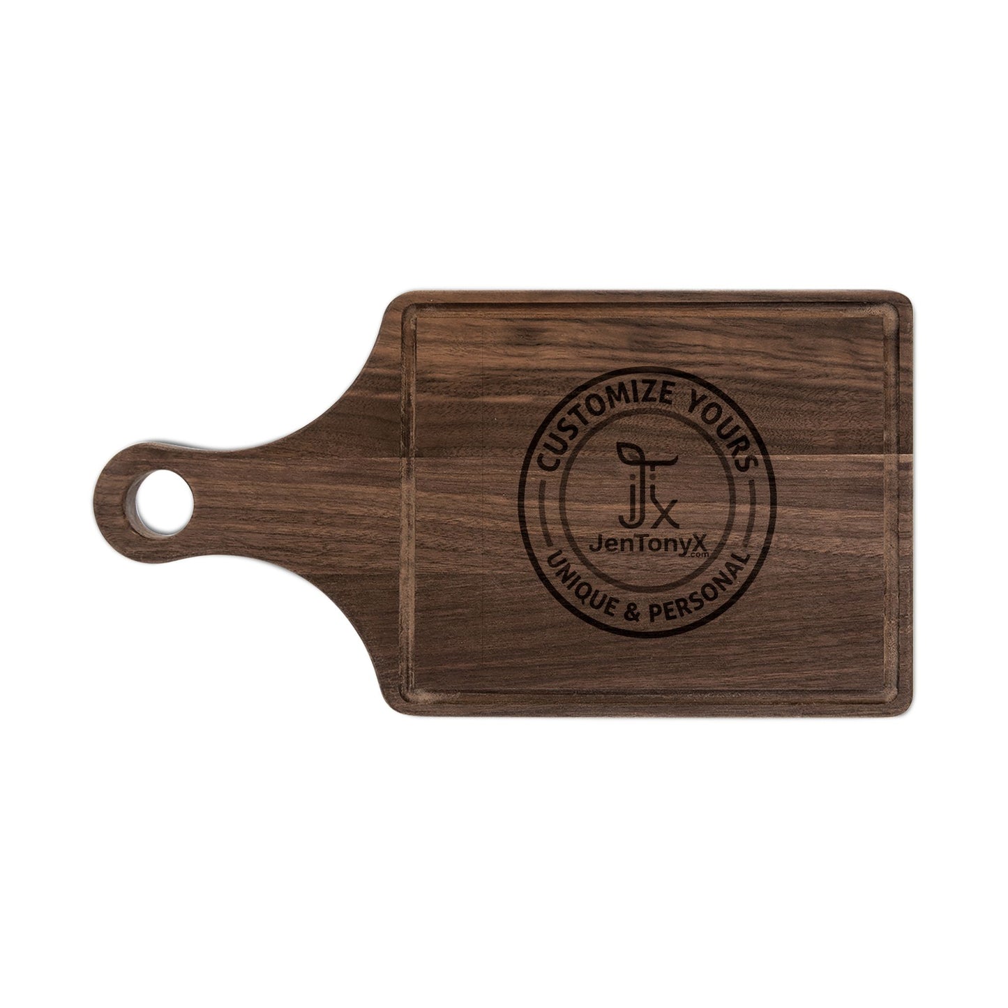 Personalized Engraved Wooden Cutting Board — Custom Name / Logo Serving Board