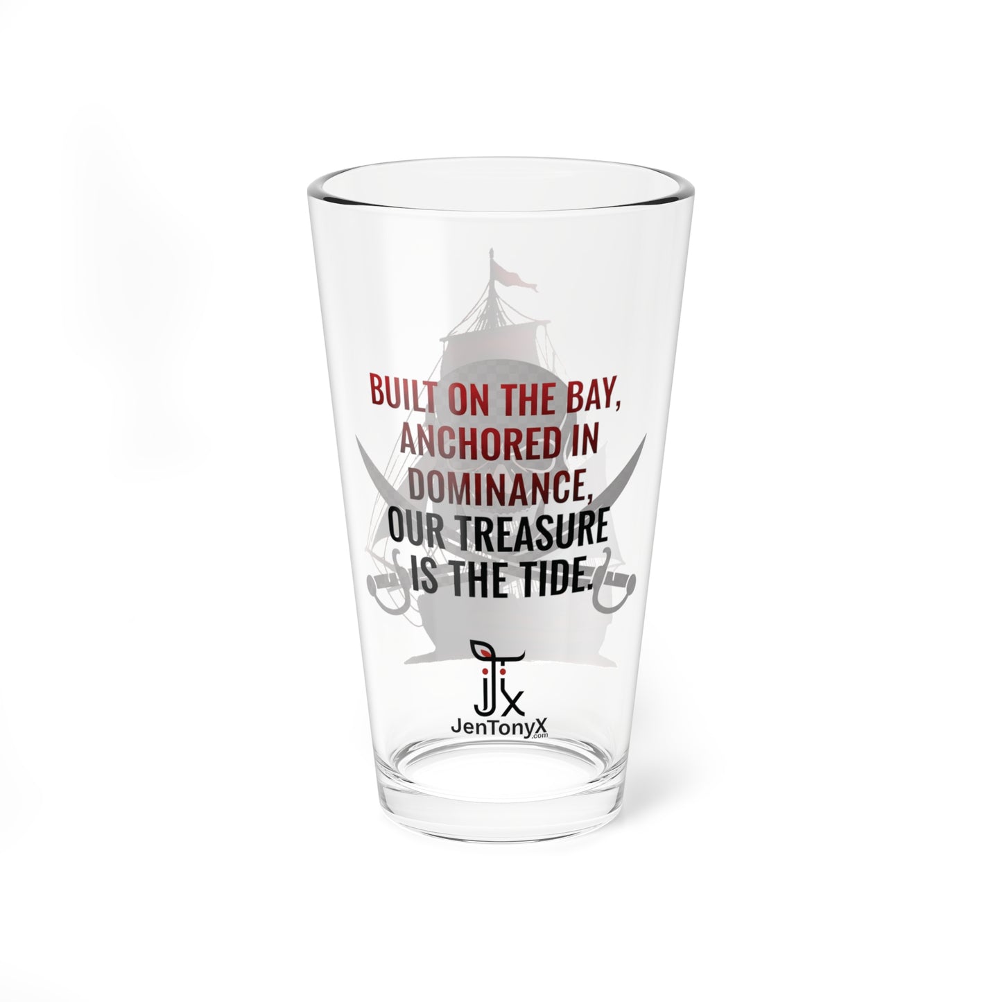 Red Marauders - Gasparilla Edition - Pirate Themed Pint Glass, 16oz