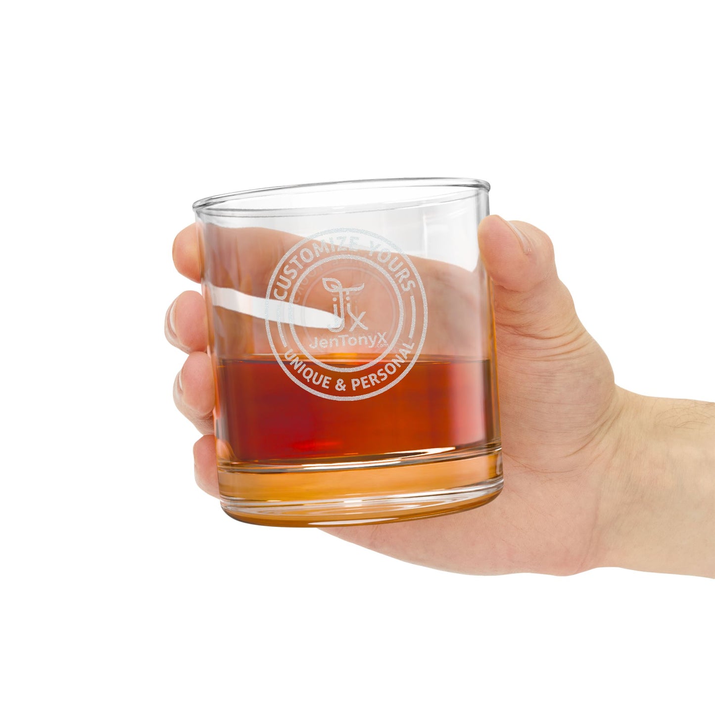 Engraved 10.5oz Whiskey Glass – Personalized Rocks Glass for Whiskey, Bourbon & Scotch
