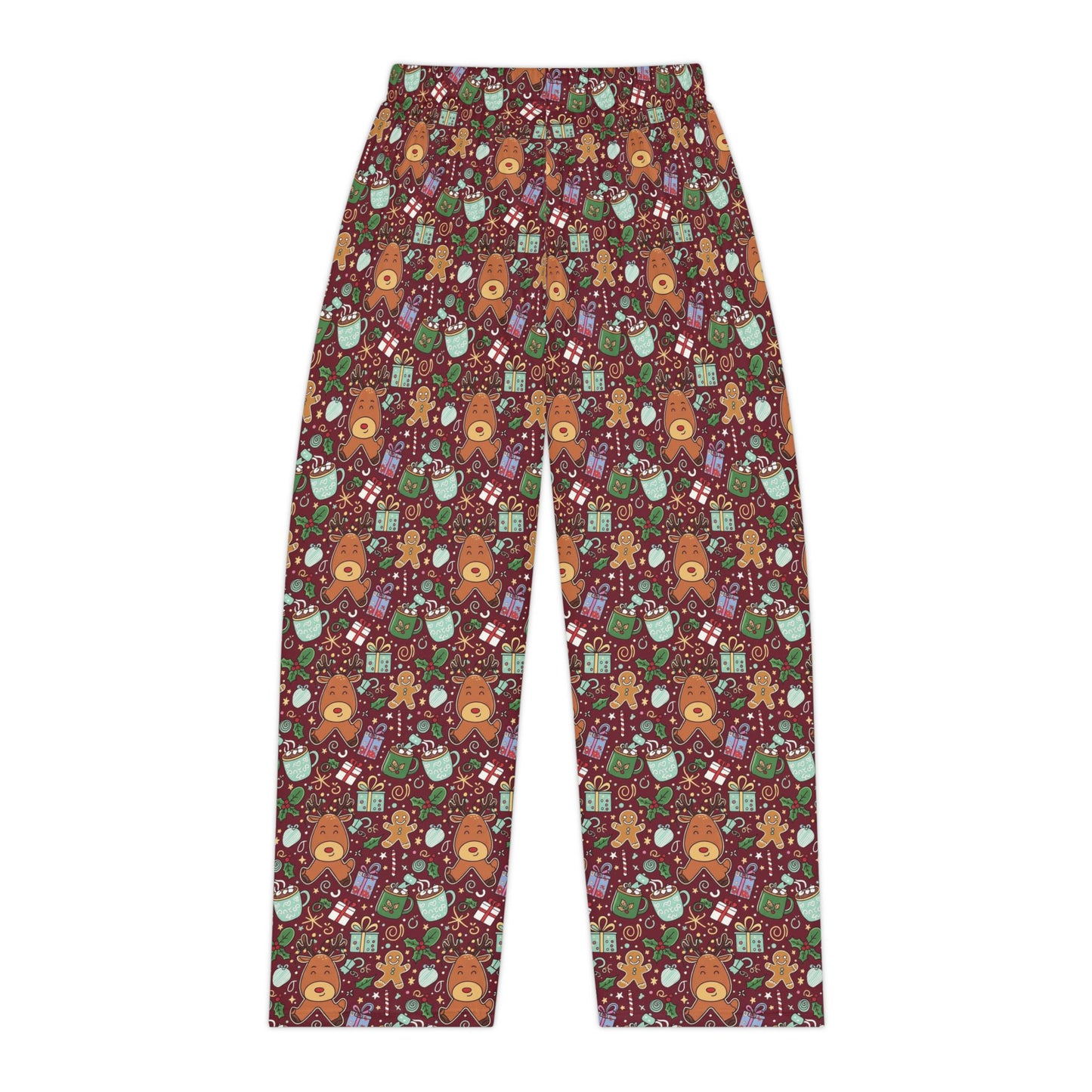 Christmas Cookies & Reindeer — Women's Festive Holiday Pajama, Lounge, Sleepwear Pant