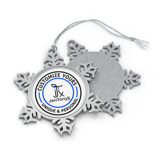 Personalized Pewter Snowflake Ornament – Christmas Tree Decoration