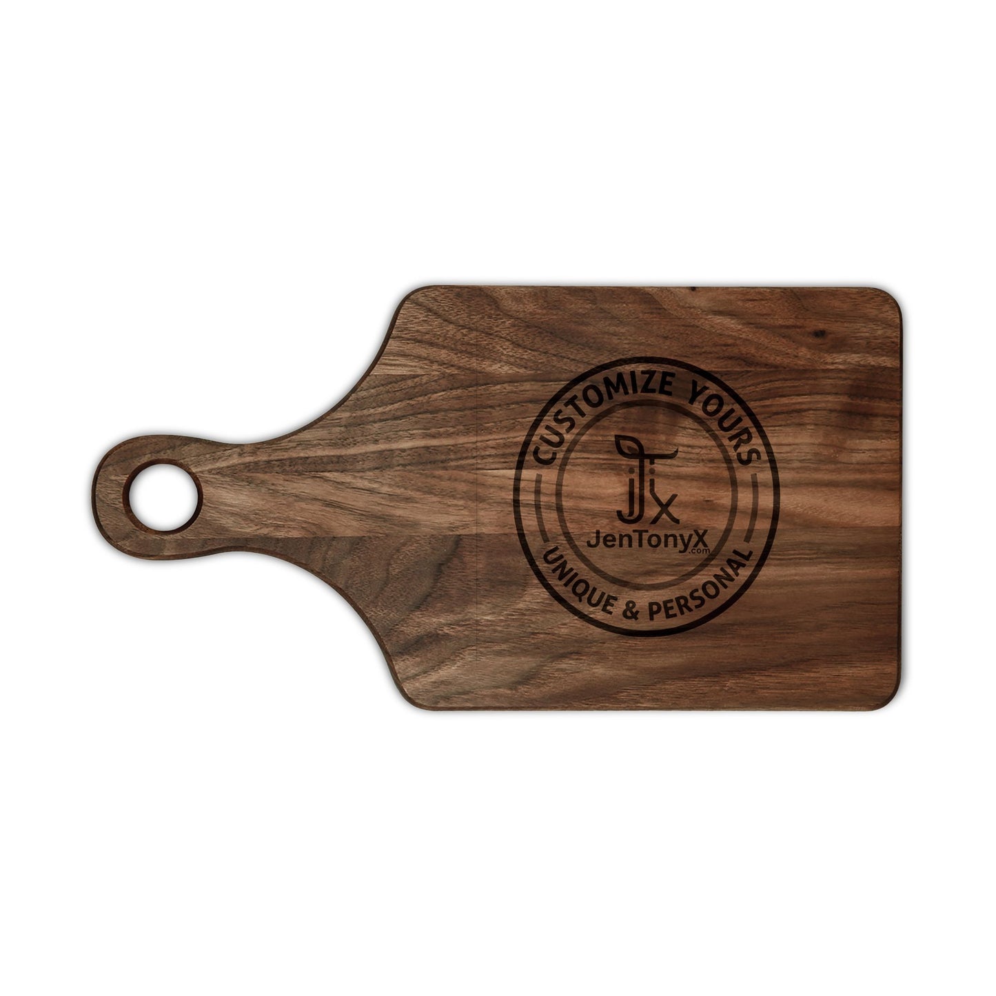 Personalized Engraved Wooden Cutting Board — Custom Name / Logo Serving Board