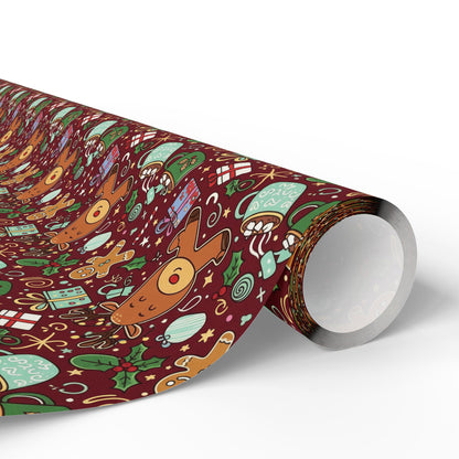 Christmas Cookies and Reindeer — Wrapping Paper Roll