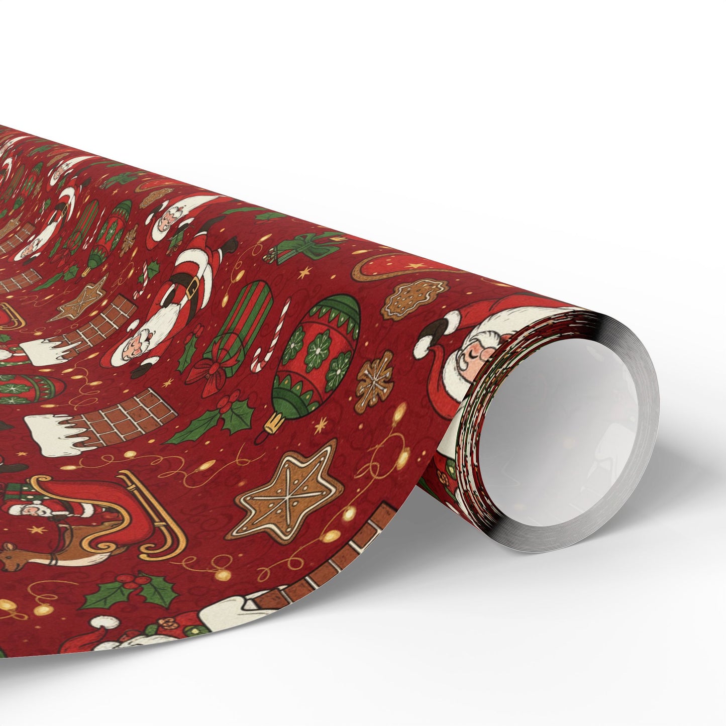 Christmas Santa Print — Holiday Wrapping Paper Rolls
