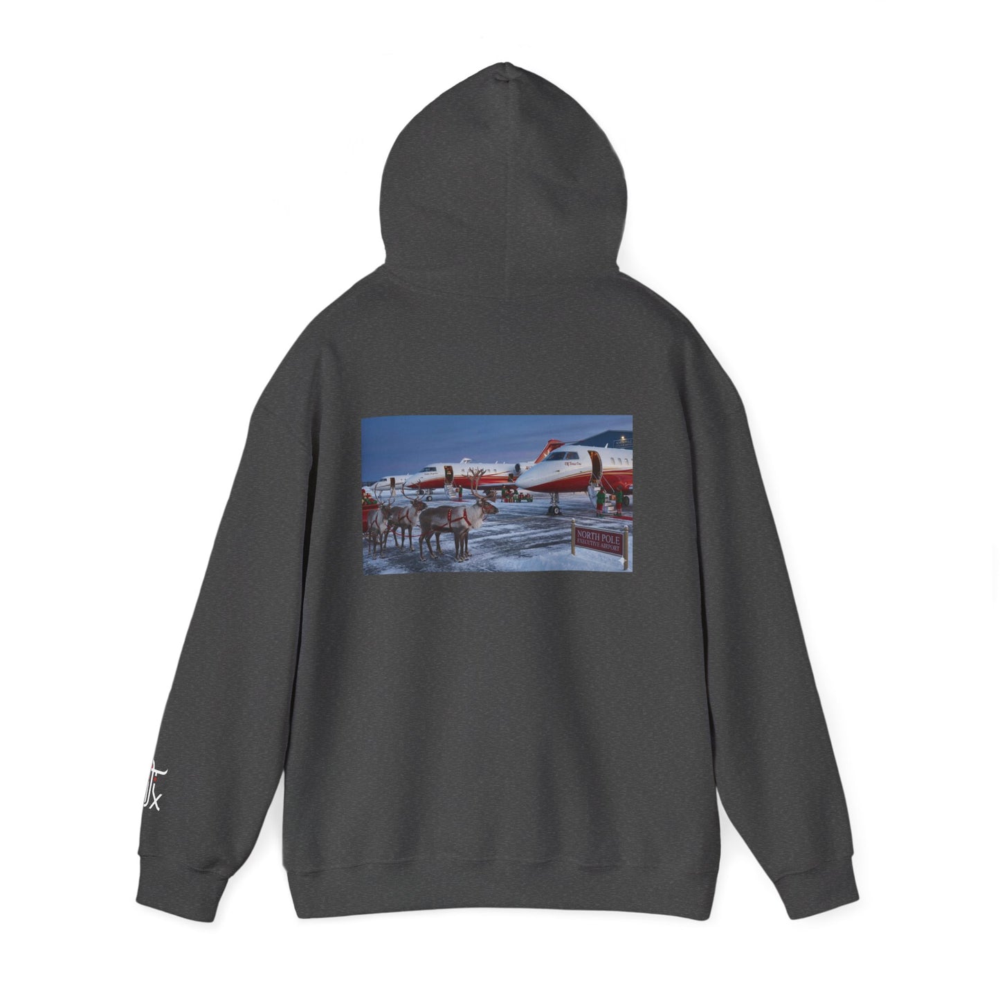 Elf Force One Hoodie — North Pole Executive Airport Crew Sweatshirt