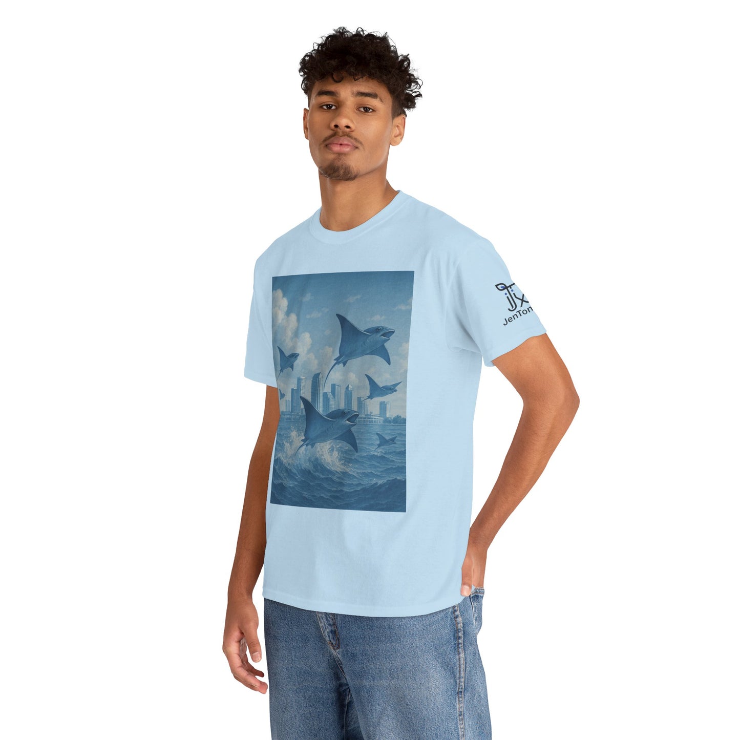 Rise Above - Sting Ray, Ocean Vibe - Cotton T-Shirt - Unisex