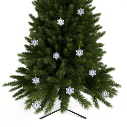 Personalized Ceramic Ornament – Christmas Tree Decoration (Double-Sided)