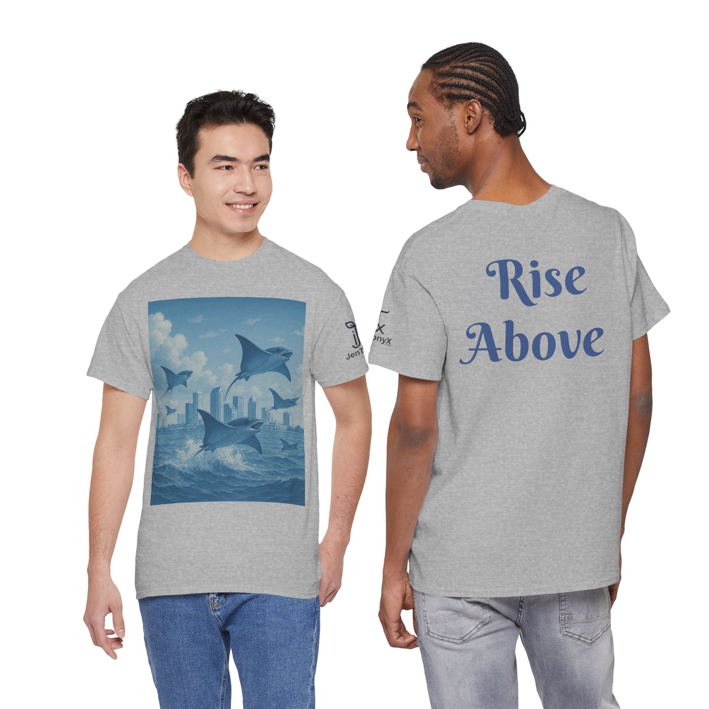 Rise Above - Sting Ray, Ocean Vibe - Cotton T-Shirt - Unisex