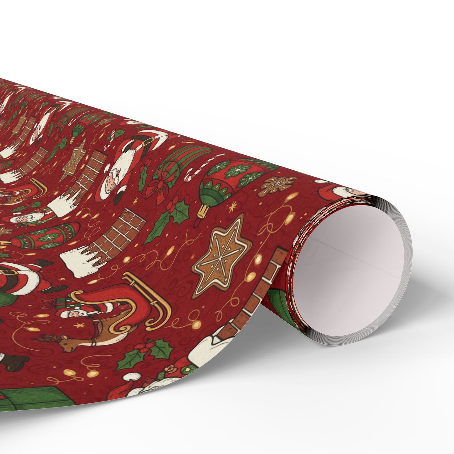 Christmas Santa Print — Holiday Wrapping Paper Rolls