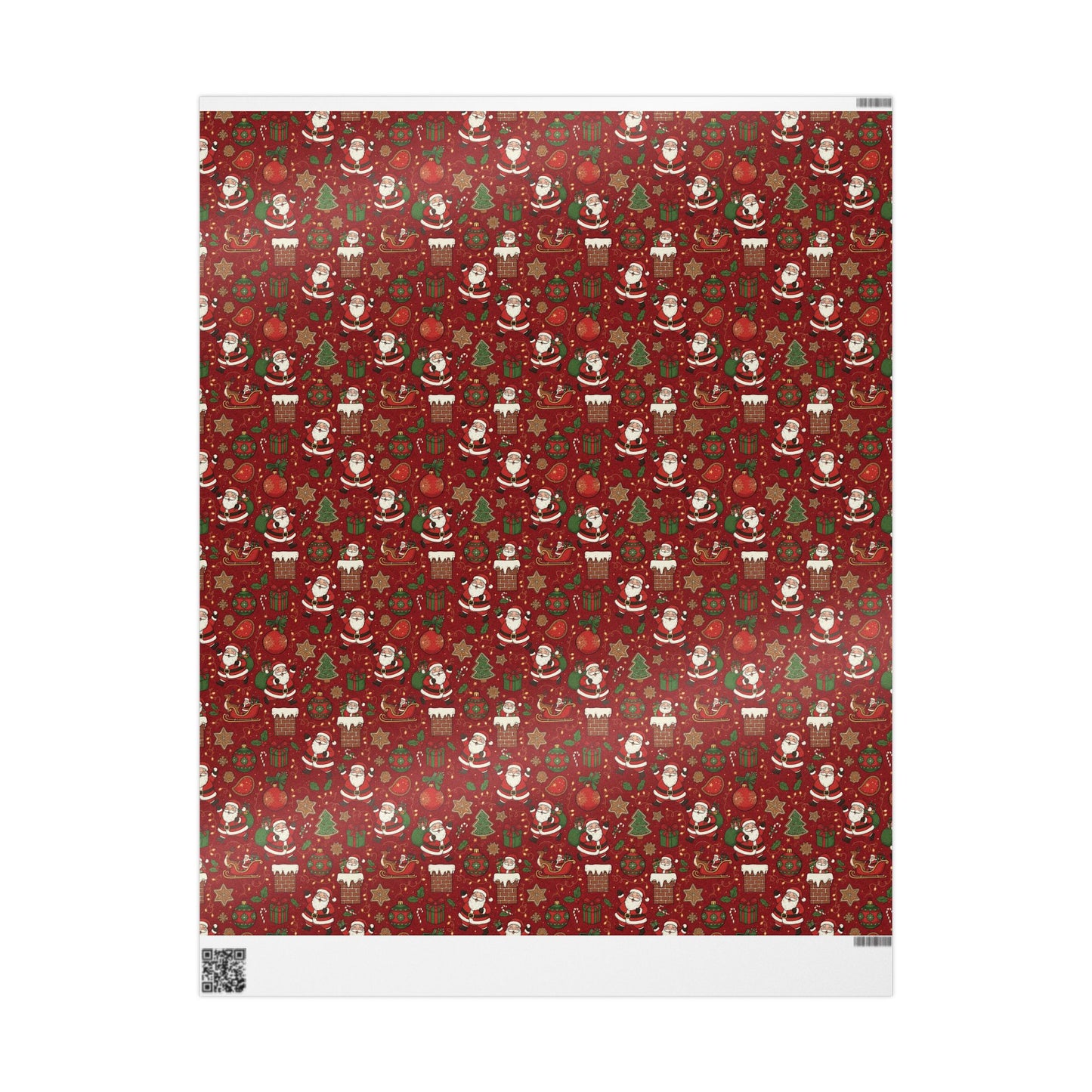 Christmas Santa Print — Holiday Wrapping Paper Rolls