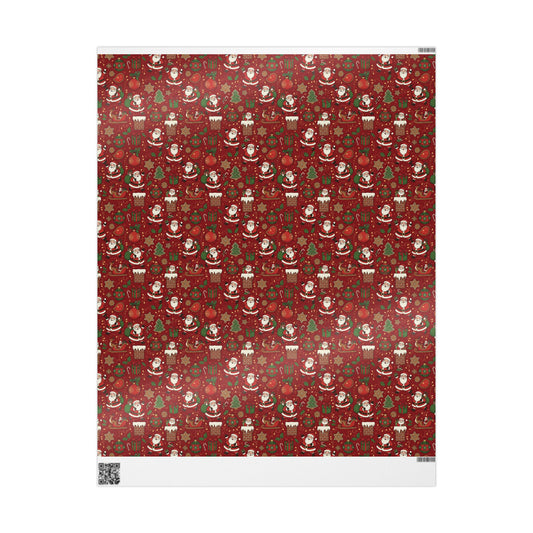 Christmas Santa Print — Holiday Wrapping Paper Rolls