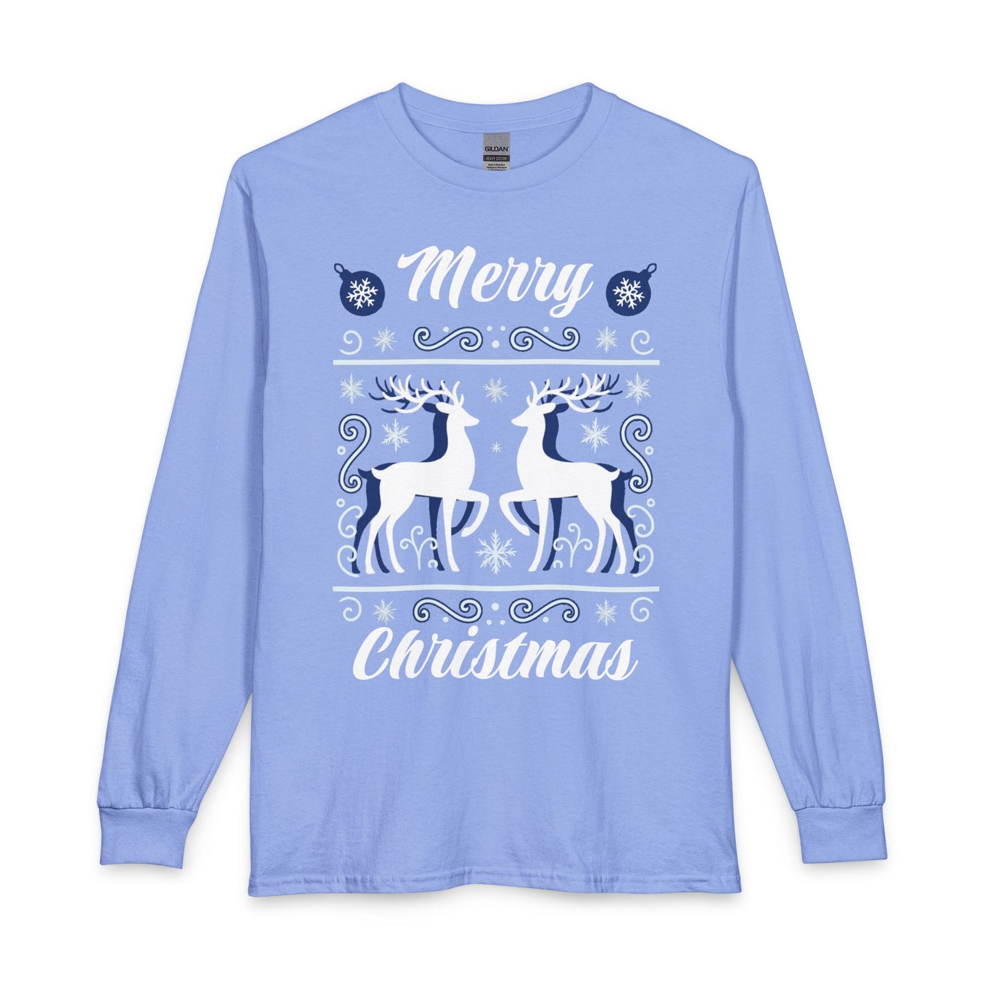 Merry Christmas Reindeer Long Sleeve Shirt