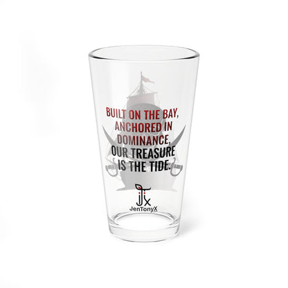 Red Marauders - Gasparilla Edition - Pirate Themed Pint Glass, 16oz