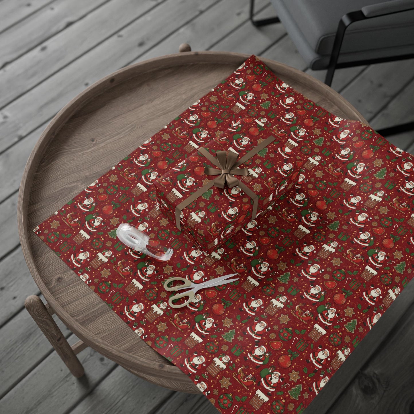 Christmas Santa Print — Holiday Wrapping Paper Rolls