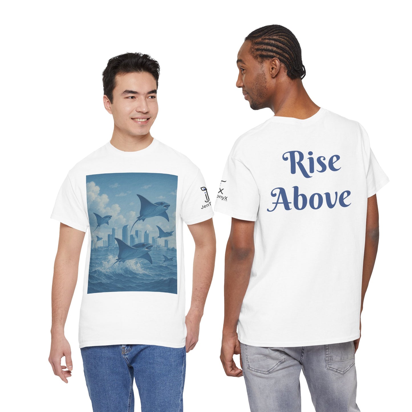 Rise Above - Sting Ray, Ocean Vibe - Cotton T-Shirt - Unisex