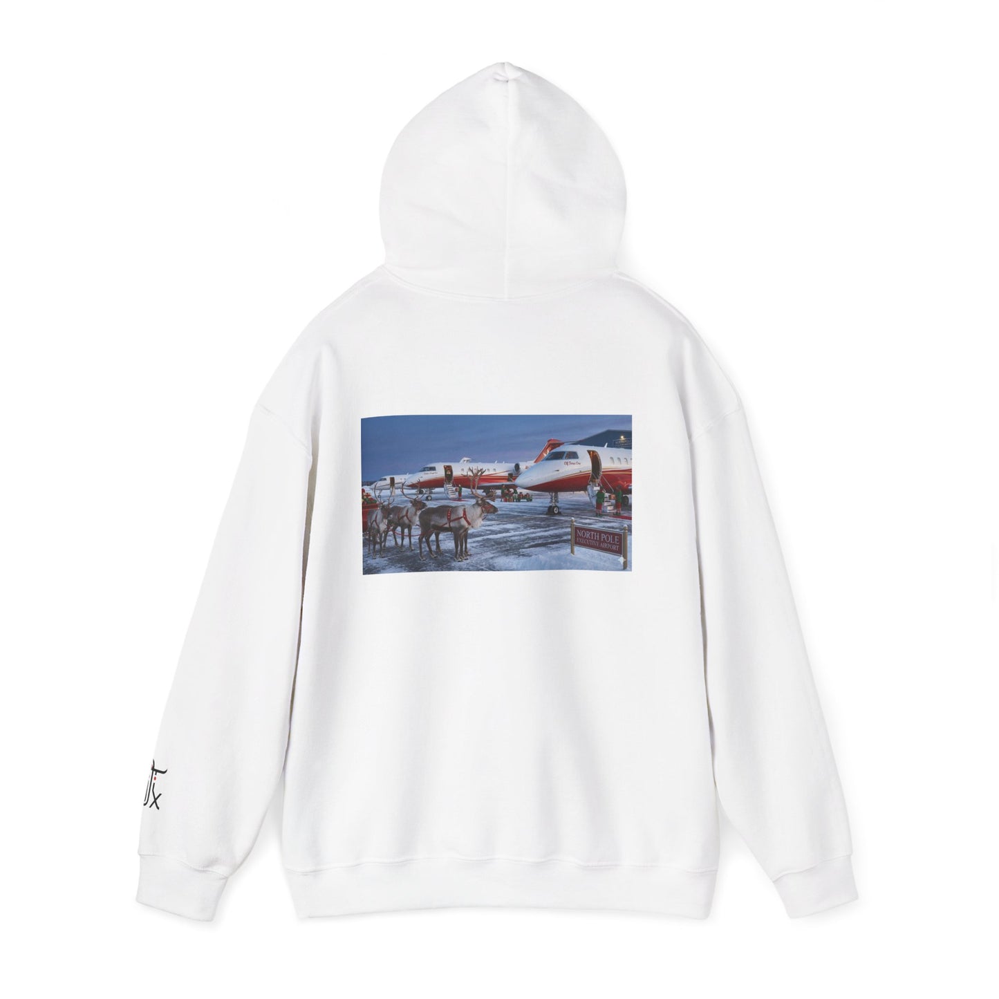 Elf Force One Hoodie — North Pole Executive Airport Crew Sweatshirt