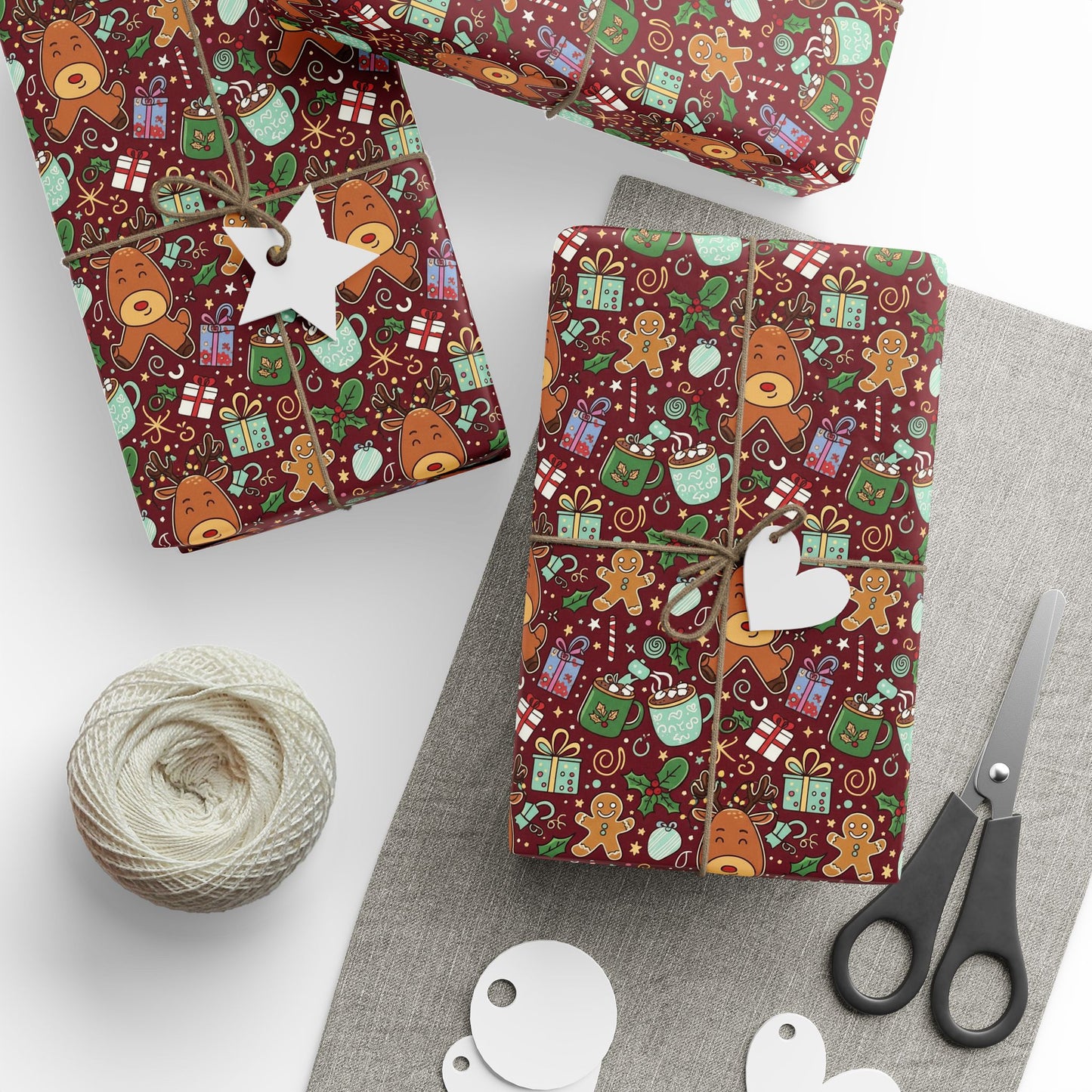 Christmas Cookies and Reindeer — Wrapping Paper Roll