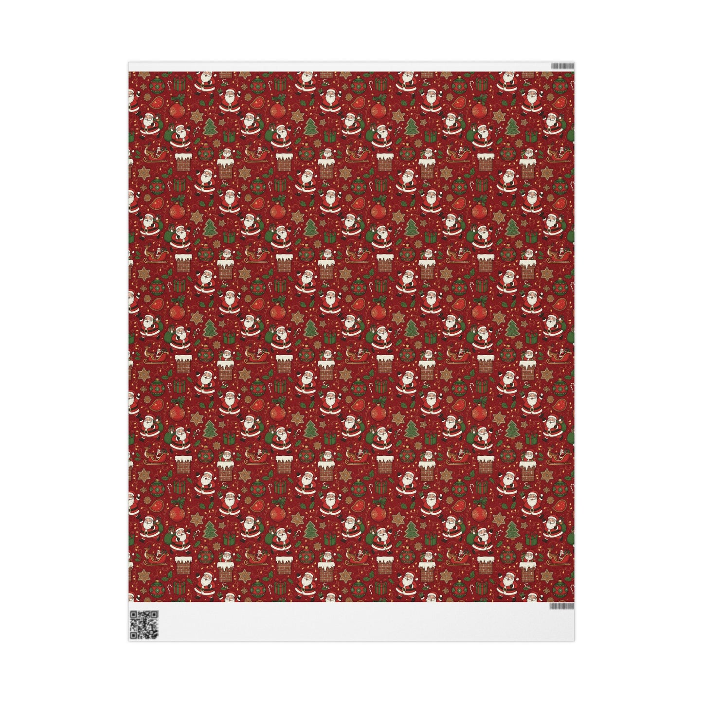 Christmas Santa Print — Holiday Wrapping Paper Rolls