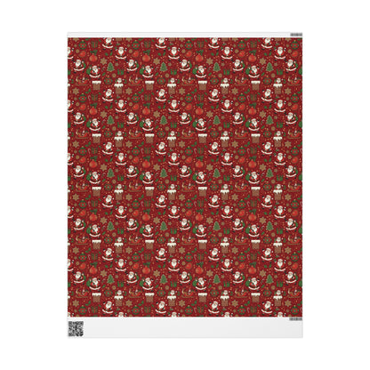 Christmas Santa Print — Holiday Wrapping Paper Rolls