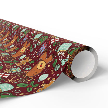 Christmas Cookies and Reindeer — Wrapping Paper Roll