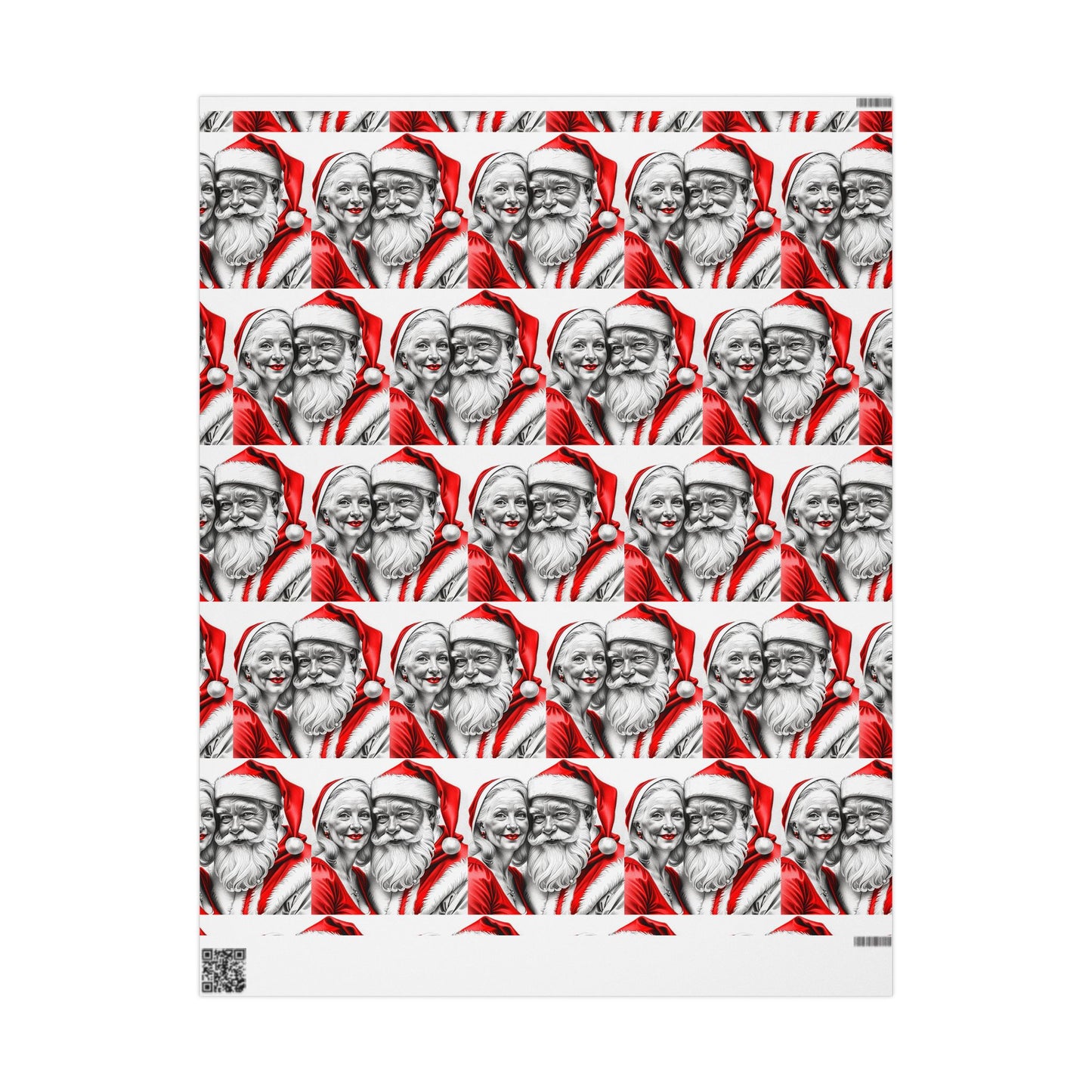 Mr. and Mrs. Claus — Holiday Wrapping Paper Rolls