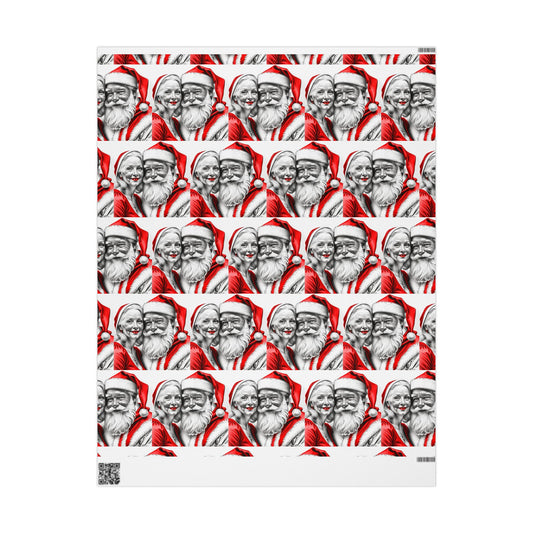 Mr. and Mrs. Claus — Holiday Wrapping Paper Rolls
