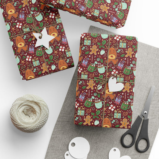 Christmas Cookies and Reindeer — Wrapping Paper Roll