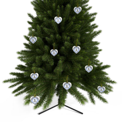 Personalized Ceramic Ornament – Christmas Tree Decoration (Double-Sided)