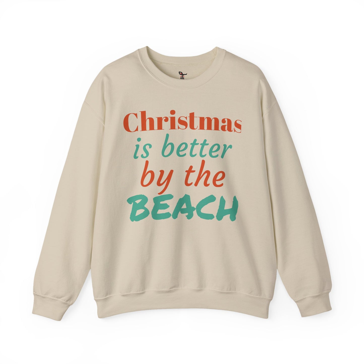 “Christmas Is Better by the Beach” — Holiday Crewneck Sweatshirt