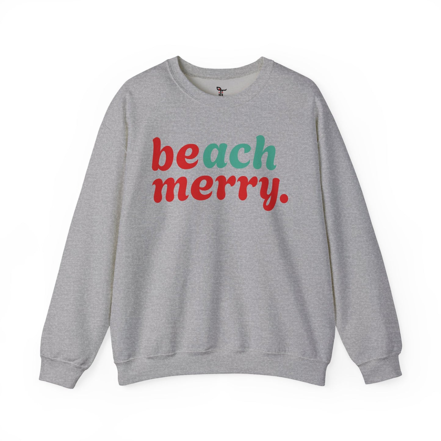 “Beach Merry” — Holiday Cozy Crewneck Sweatshirt
