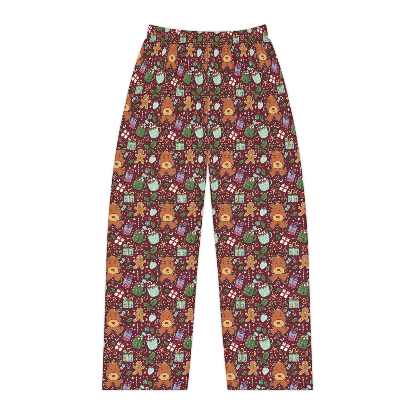 Christmas Cookies & Reindeer — Women's Festive Holiday Pajama, Lounge, Sleepwear Pant