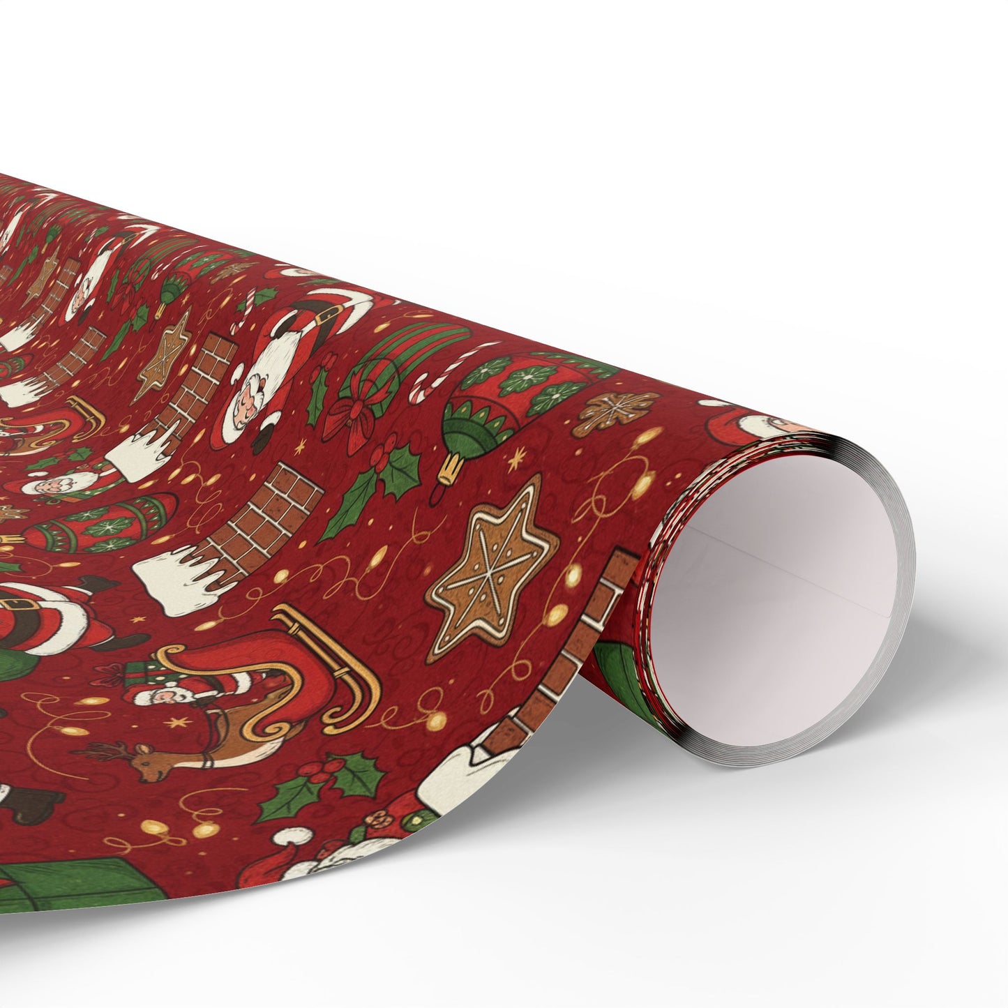 Christmas Santa Print — Holiday Wrapping Paper Rolls