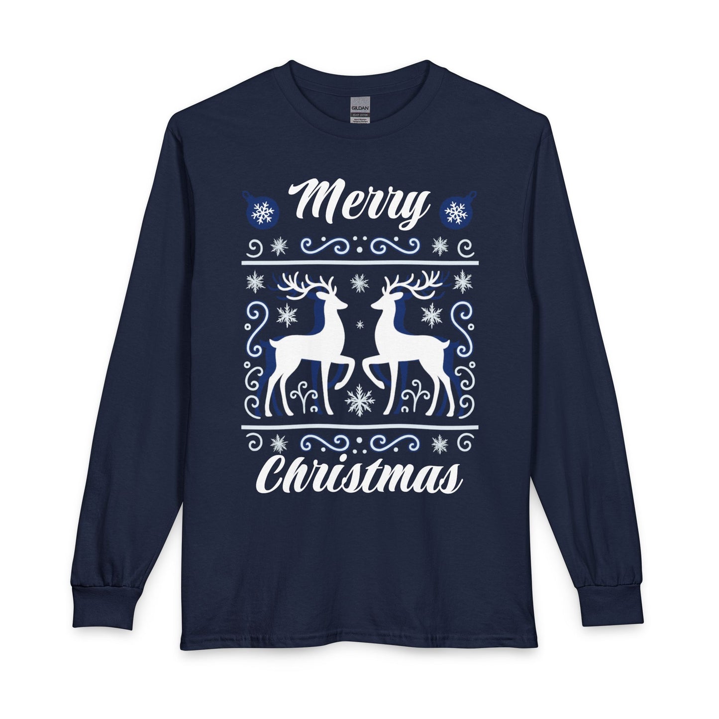 Merry Christmas Reindeer Long Sleeve Shirt