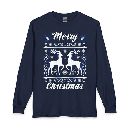 Merry Christmas Reindeer Long Sleeve Shirt