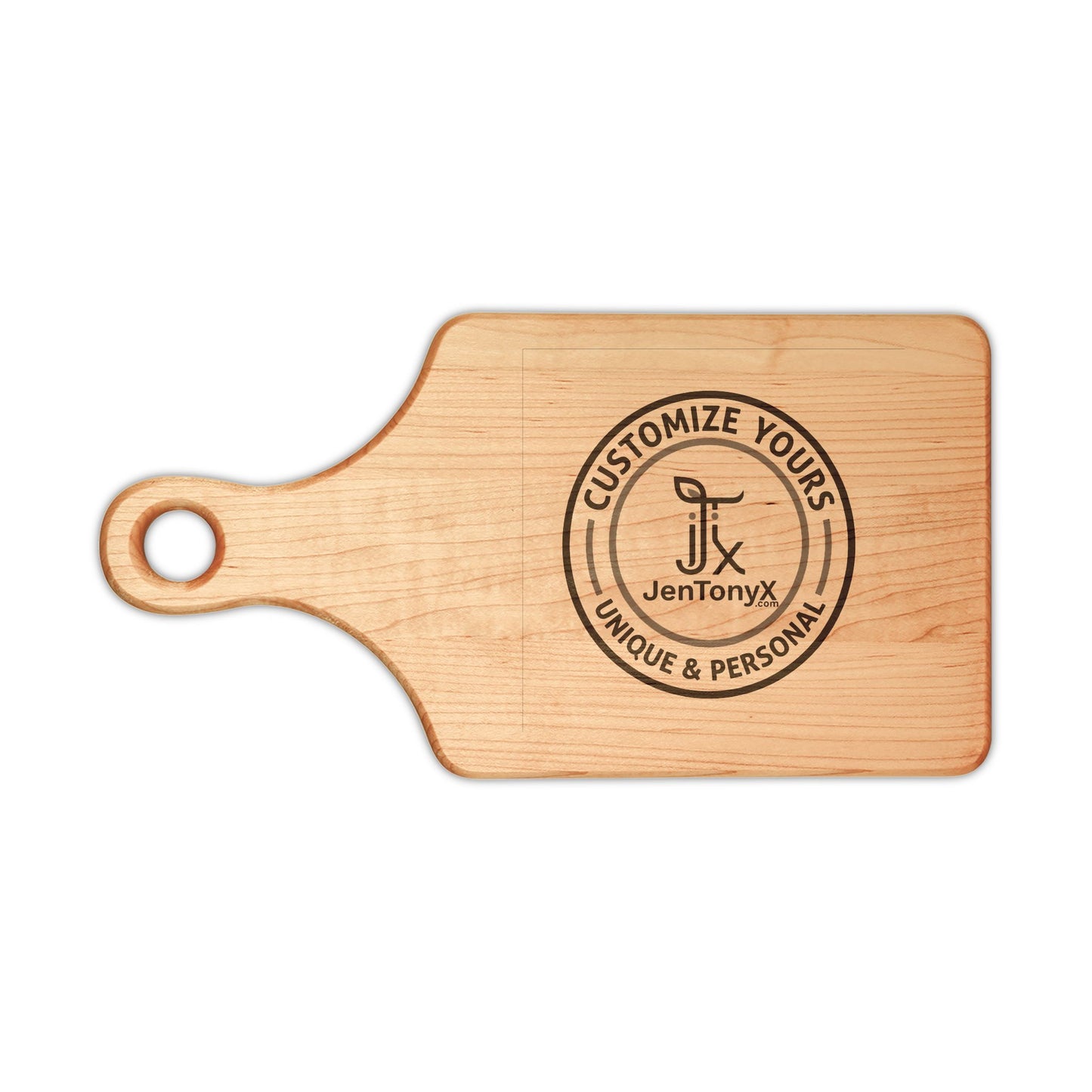 Personalized Engraved Wooden Cutting Board — Custom Name / Logo Serving Board