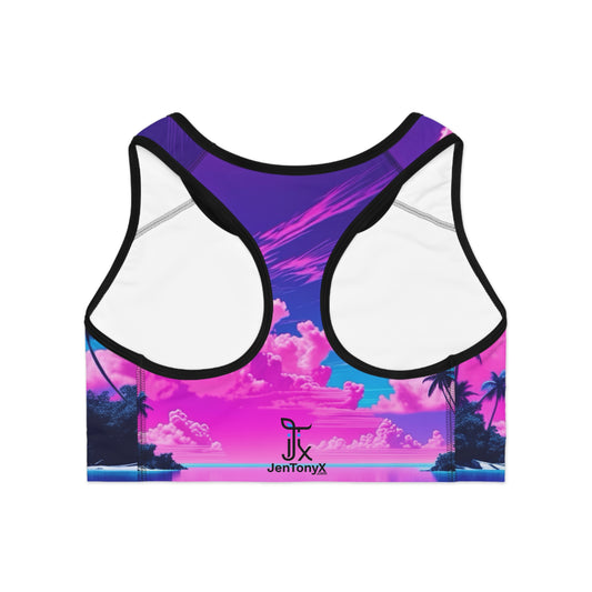 Neon Horizon Sports Bra