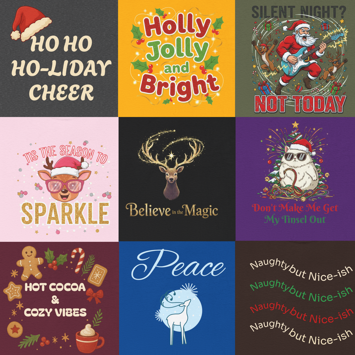 Various Unisex Holiday T-Shirts – Personalize Your Favorite!