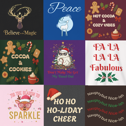 Various Unisex Holiday Sweatshirts – Personalize Your Favorite!