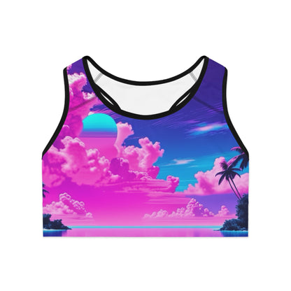 Neon Horizon Sports Bra