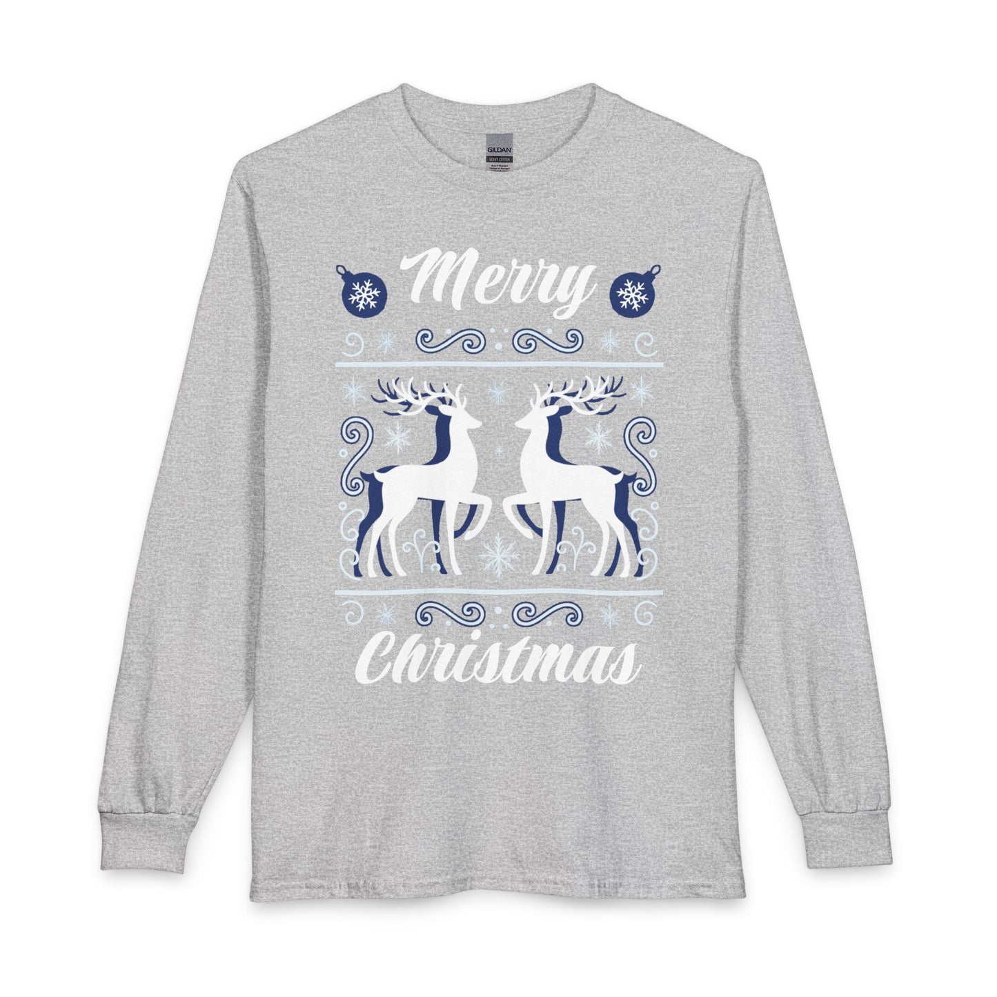 Merry Christmas Reindeer Long Sleeve Shirt