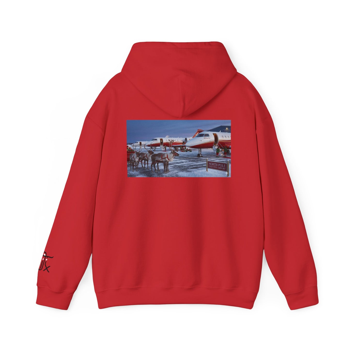 Elf Force One Hoodie — North Pole Executive Airport Crew Sweatshirt