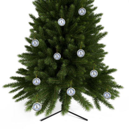 Personalized Ceramic Ornament – Christmas Tree Decoration (Double-Sided)