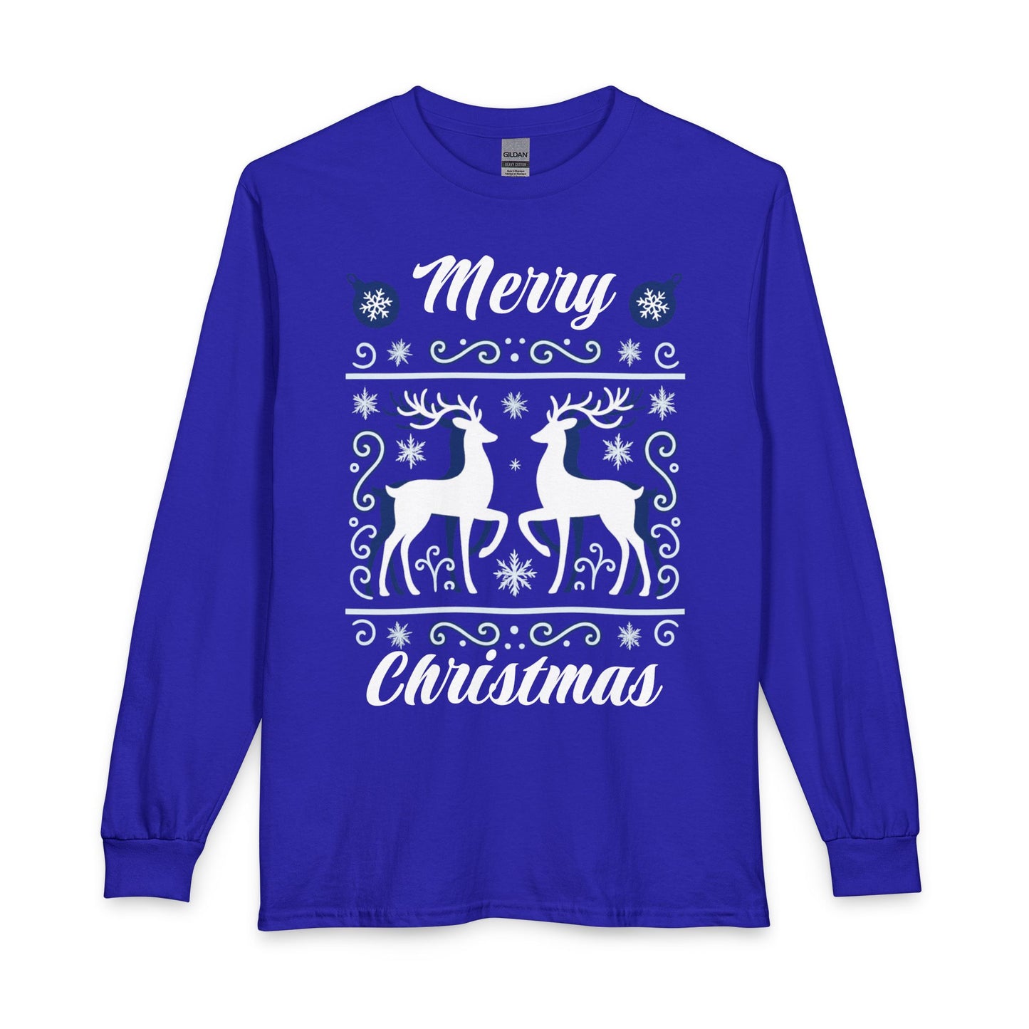 Merry Christmas Reindeer Long Sleeve Shirt