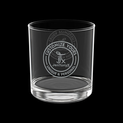 Engraved 10.5oz Whiskey Glass – Personalized Rocks Glass for Whiskey, Bourbon & Scotch