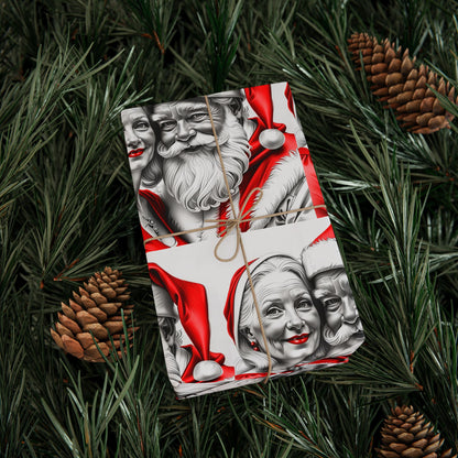 Mr. and Mrs. Claus — Holiday Wrapping Paper Rolls