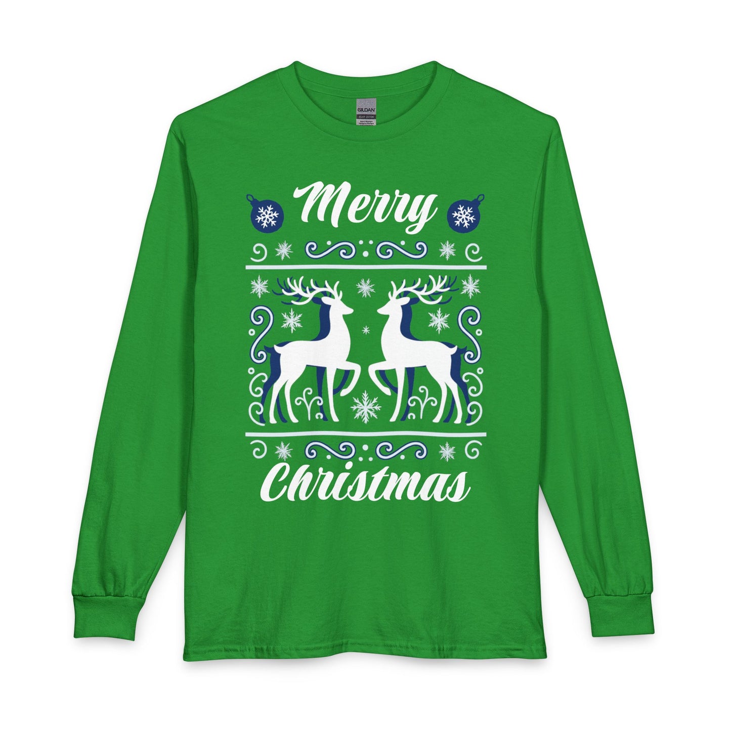Merry Christmas Reindeer Long Sleeve Shirt
