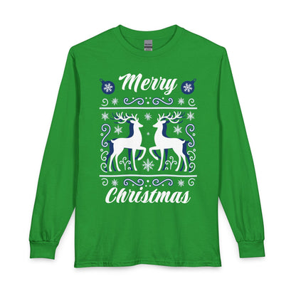 Merry Christmas Reindeer Long Sleeve Shirt