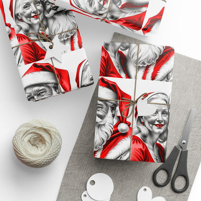 Mr. and Mrs. Claus — Holiday Wrapping Paper Rolls