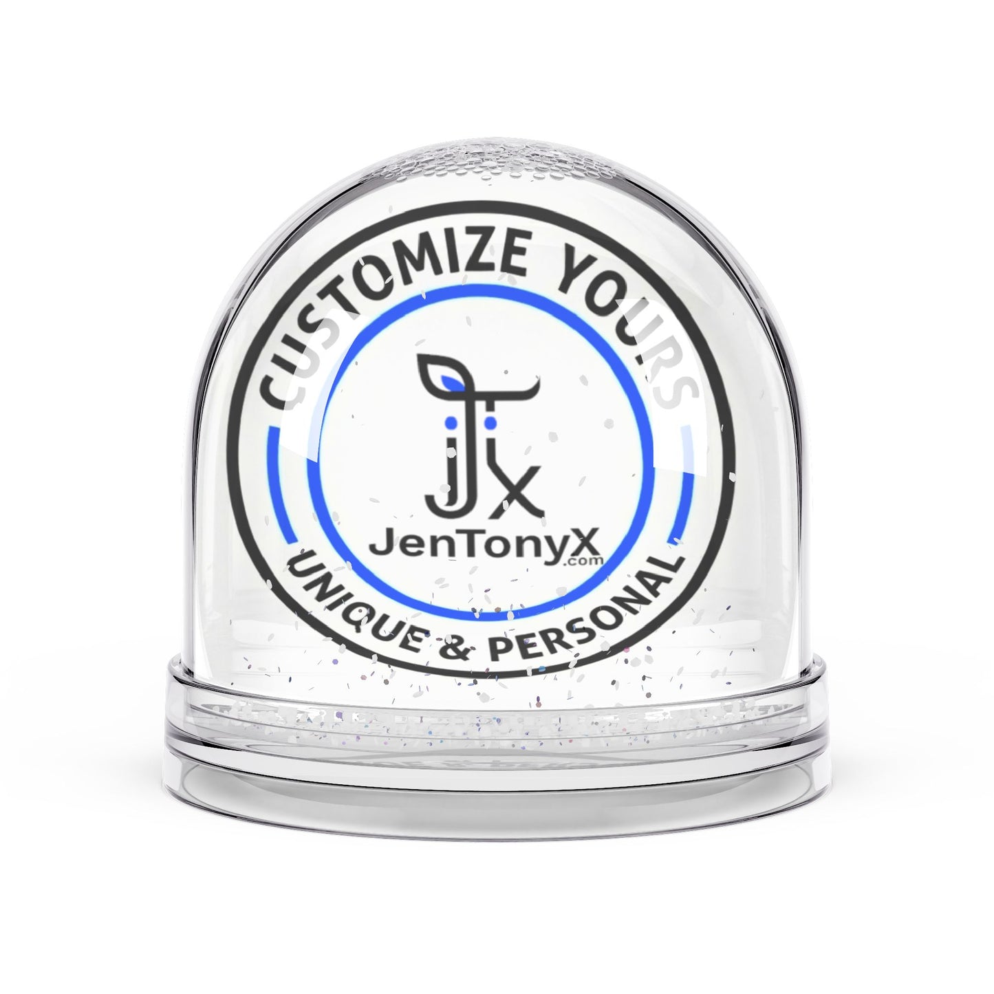 Customizable Snow Globe – Personalized Desk Ornament, Unique Corporate or Holiday Gift